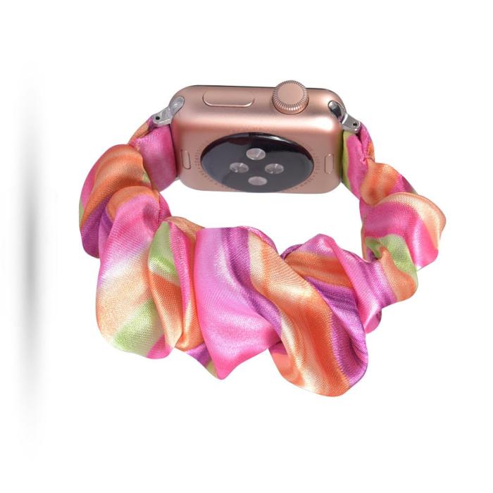 Bild 2,  Scrunchie Silk Candy Armband Apple Watch 42/44/45/46/49 mm - Teknikhallen.se