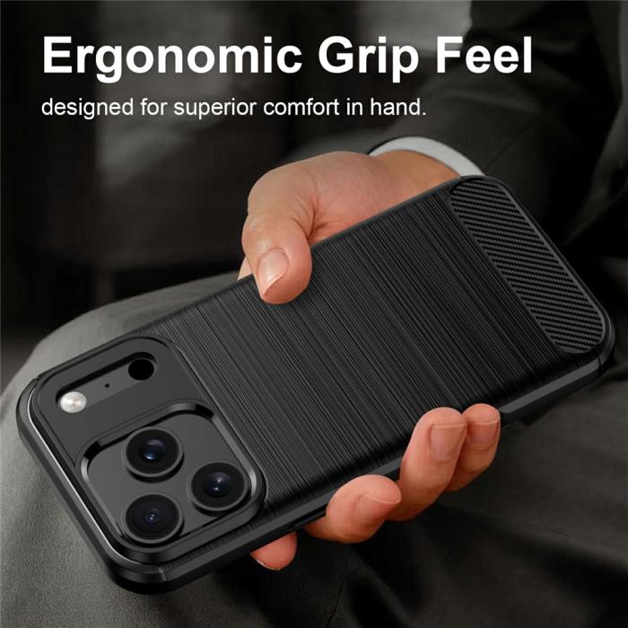 Bild 2,  iPhone 18 Pro Max/17 Pro Max Skal Kolfiber Textur Svart - Teknikhallen.se