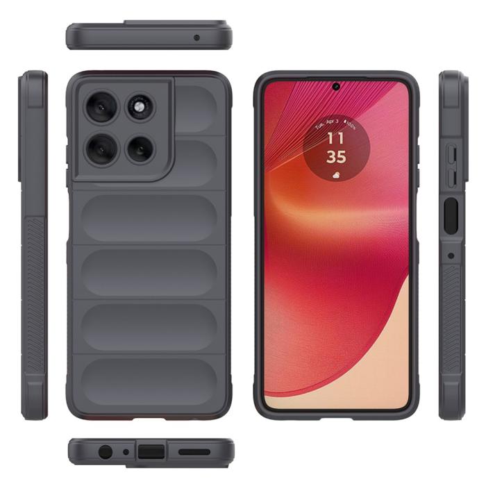 Bild 2,  Motorola Moto G56 5G Skal Magic Shield Grå - Teknikhallen.se