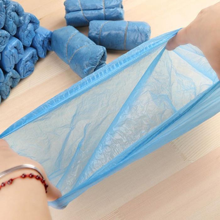 Bild 5,  100 pack Skoskydd Engång Plast Blå - Teknikhallen.se
