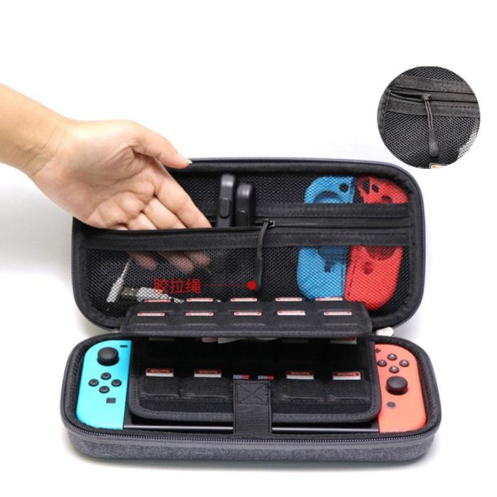 Bild 4,  Nintendo Switch Skyddsfodral Reseväska Grå - Teknikhallen.se