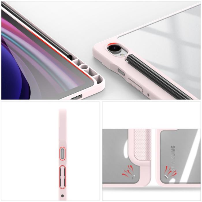 Bild 3, DUX DUCIS DUX DUCIS Galaxy Tab S9 FE Fodral TOBY Hybrid Rosa - Teknikhallen.se