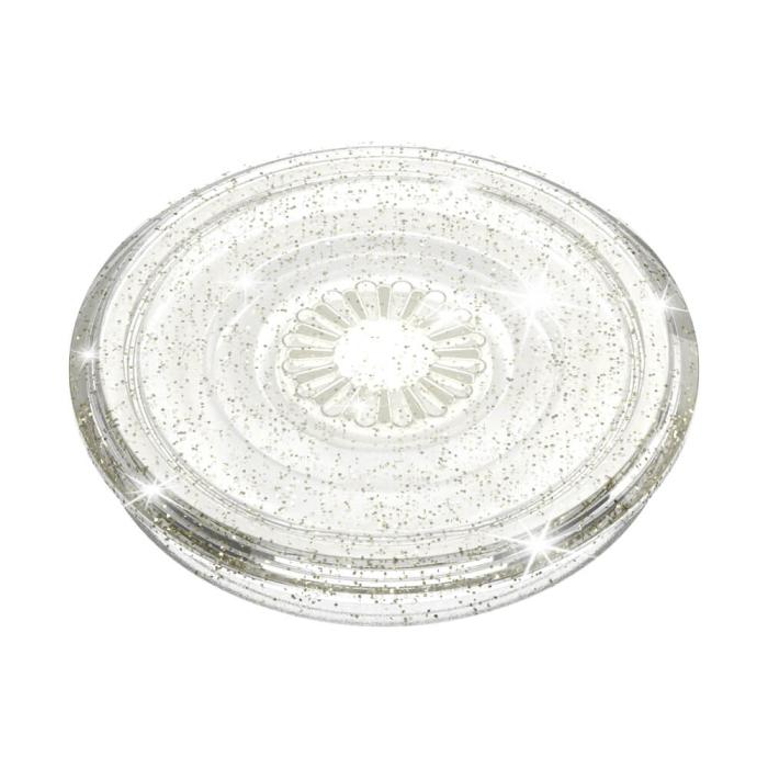 Bild 4, PopSockets PopSockets Avtagbart Grip med Ställfunktion Clear Glitter Silver - Teknikhallen.se