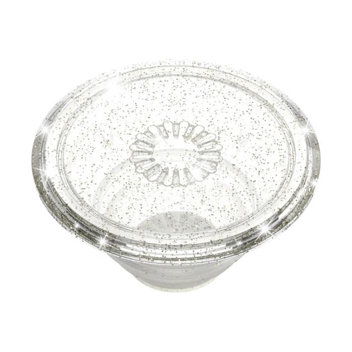 Bild 5, PopSockets PopSockets Avtagbart Grip med Ställfunktion Clear Glitter Silver - Teknikhallen.se