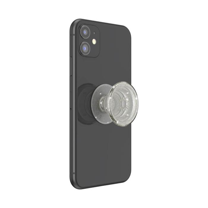 Bild 7, PopSockets PopSockets Avtagbart Grip med Ställfunktion Clear Glitter Silver - Teknikhallen.se