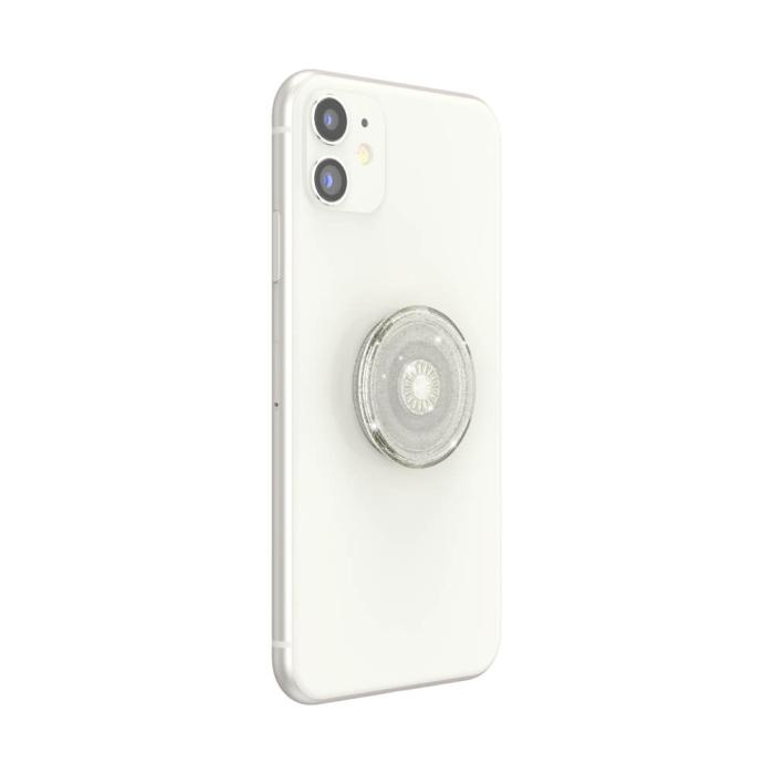 Bild 8, PopSockets PopSockets Avtagbart Grip med Ställfunktion Clear Glitter Silver - Teknikhallen.se