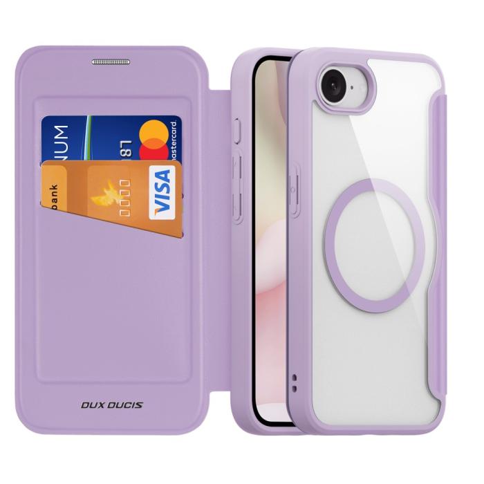Bild 2, DUX DUCIS DUX DUCIS iPhone 17e/16e Fodral MagSafe Skin X Pro Lila/Rosa - Teknikhallen.se
