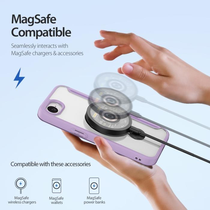 Bild 3, DUX DUCIS DUX DUCIS iPhone 17e/16e Fodral MagSafe Skin X Pro Lila/Rosa - Teknikhallen.se