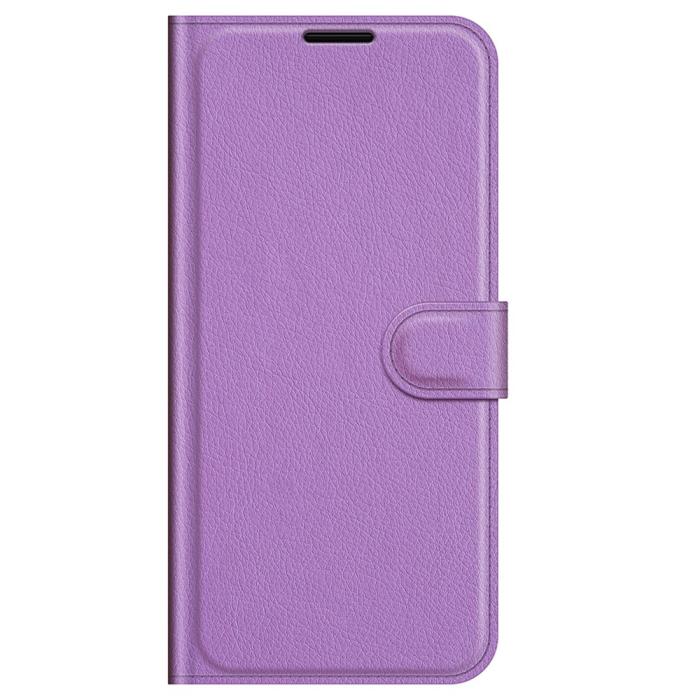 Bild 5,  iPhone 13 Fodral Litchi Textur Lila - Teknikhallen.se