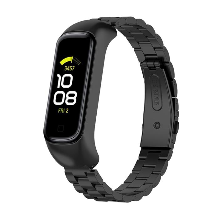 Bild 3,  Samsung Galaxy Fit 2 Lyxigt Metallarmband Svart - Teknikhallen.se