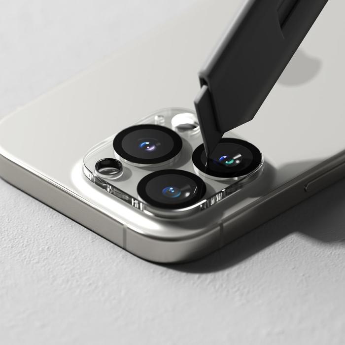 Bild 5, Ringke Ringke iPhone 16 Pro / 16 Pro Max 2-PACK Linsskydd Härdat Glas Transparent - Teknikhallen.se