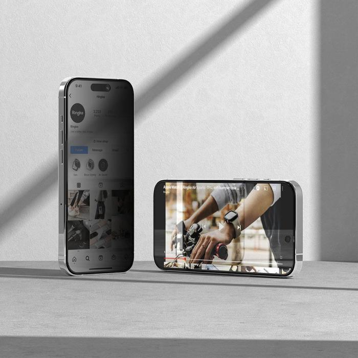 Bild 4, Ringke Ringke iPhone 15 Pro Max Skärmskydd Härdat Glas Privacy - Teknikhallen.se
