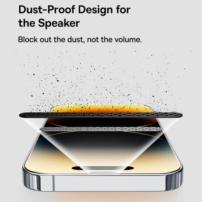 Bild 3, BASEUS BASEUS iPhone 15 Plus Skärmskydd Heltäckande - Teknikhallen.se