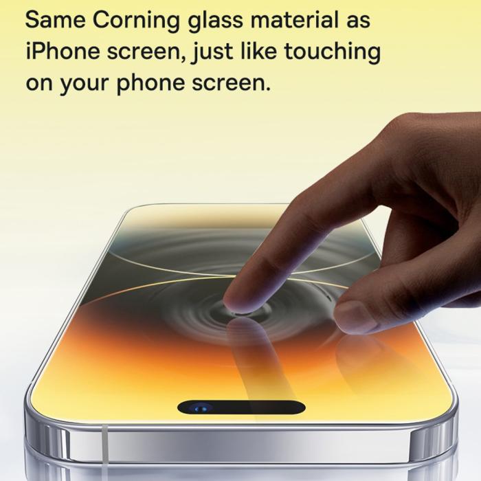 Bild 4, BASEUS BASEUS iPhone 15 Plus Skärmskydd Heltäckande - Teknikhallen.se