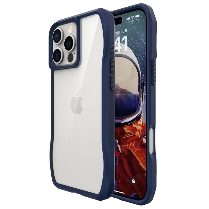 Bild 2,  iPhone 16 Pro Skal Shockproof Hybrid Mörk Blå - Teknikhallen.se