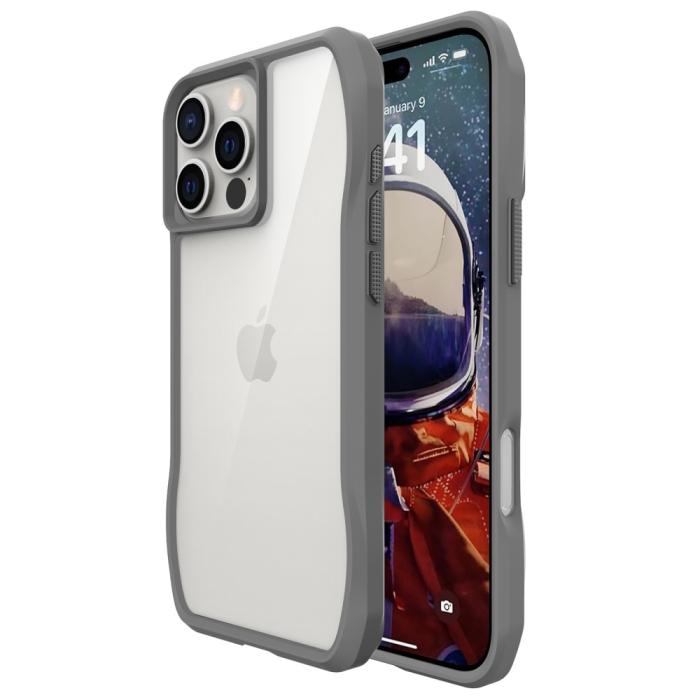 Bild 2,  iPhone 16 Pro Skal Shockproof Hybrid Grå - Teknikhallen.se