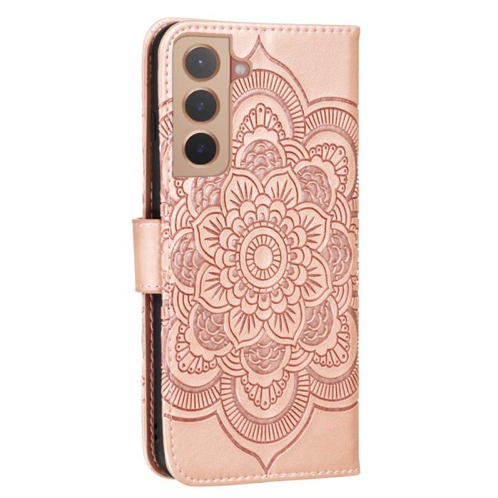 Bild 3,  Samsung Galaxy S22 Plus Fodral Mandala Flower Roséguld - Teknikhallen.se