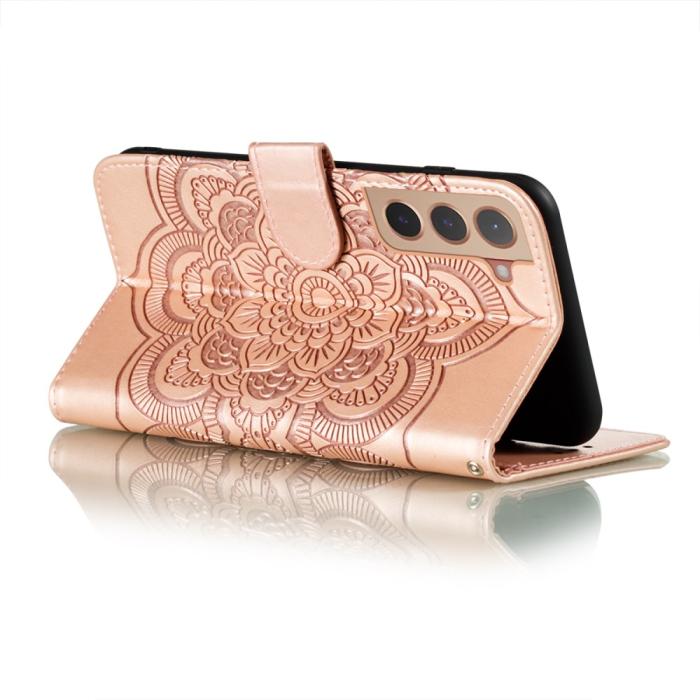 Bild 5,  Samsung Galaxy S22 Plus Fodral Mandala Flower Roséguld - Teknikhallen.se