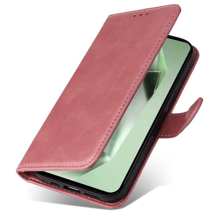 Bild 5,  Samsung Galaxy S24 FE Plånboksfodral Läder Roséguld - Teknikhallen.se