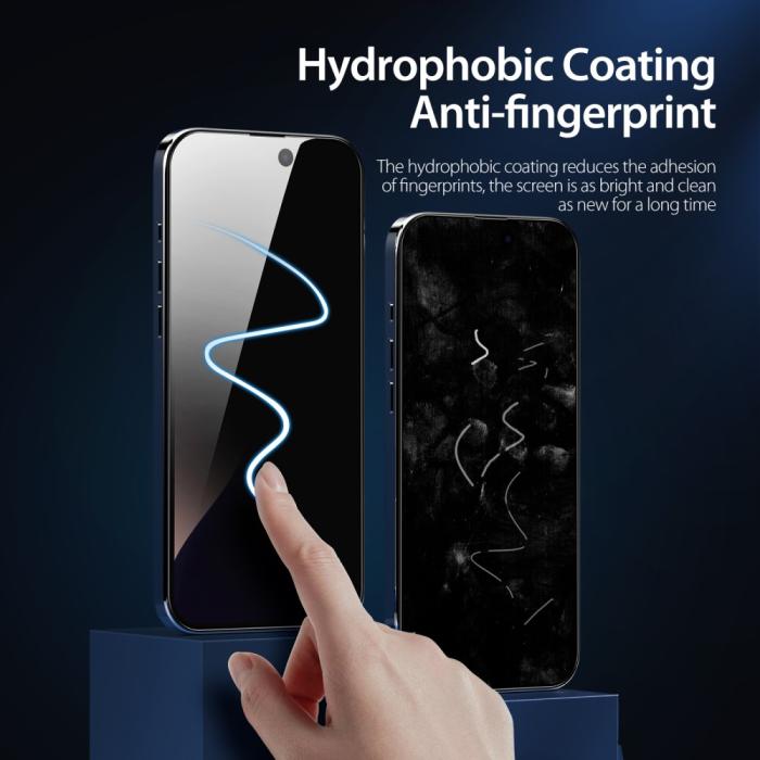 Bild 6, DUX DUCIS DUX DUCIS iPhone 16 Pro Max Skärmskydd Härdat Glas Privacy - Teknikhallen.se