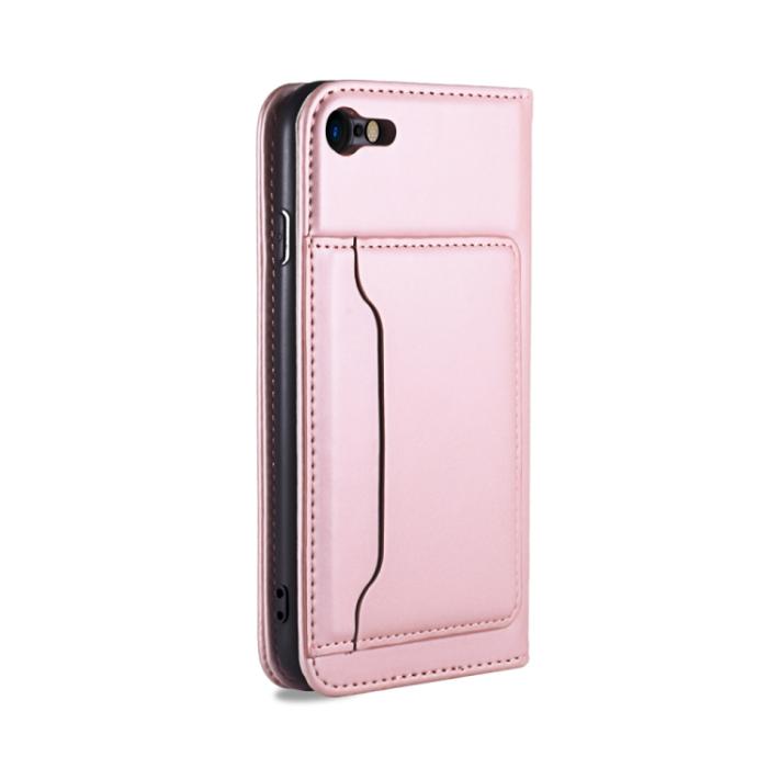 Bild 3,  iPhone 7/8/SE Fodral Skin Feel Kortfack Roséguld - Teknikhallen.se