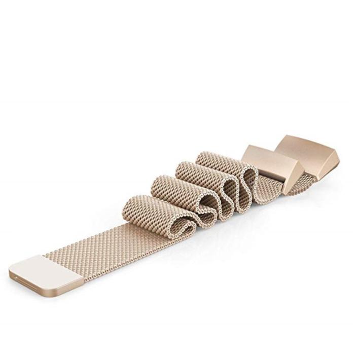 Bild 4,  Milanese Loop Metall Armband Fitbit Charge 4/3 Champagne Guld - Teknikhallen.se