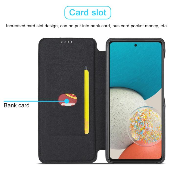 Bild 6, LC.IMEEKE LC.IMEEKE Samsung Galaxy A53 5G Fodral Retro Flip Svart - Teknikhallen.se