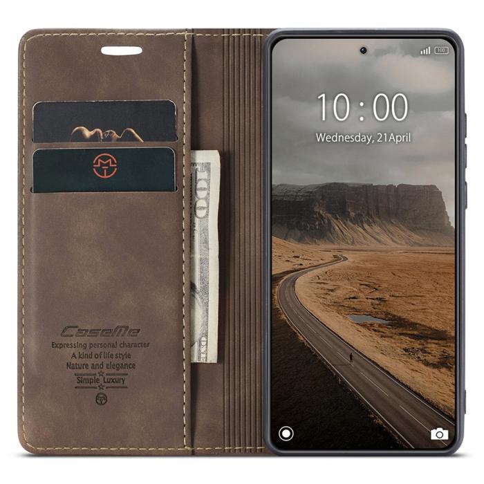 Bild 2, CASEME CASEME Xiaomi 14 Fodral Flip Läder Brun - Teknikhallen.se