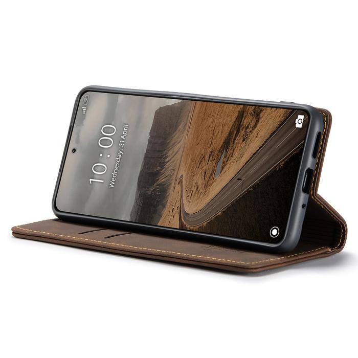Bild 3, CASEME CASEME Xiaomi 14 Fodral Flip Läder Brun - Teknikhallen.se