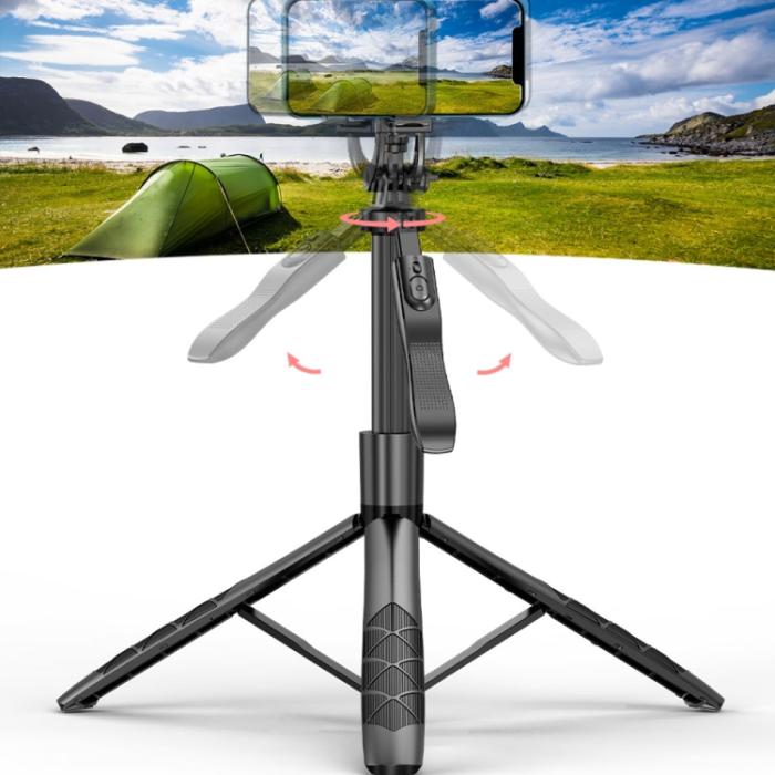 Bild 5,  Selfie Stick Tripod 153 cm Bluetooth Svart - Teknikhallen.se