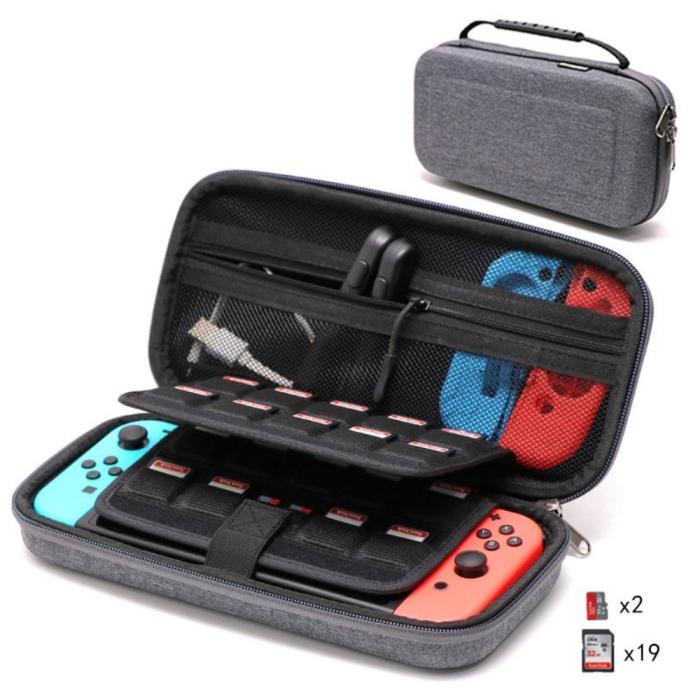 Bild 5,  Nintendo Switch Skyddsfodral Reseväska Grå - Teknikhallen.se