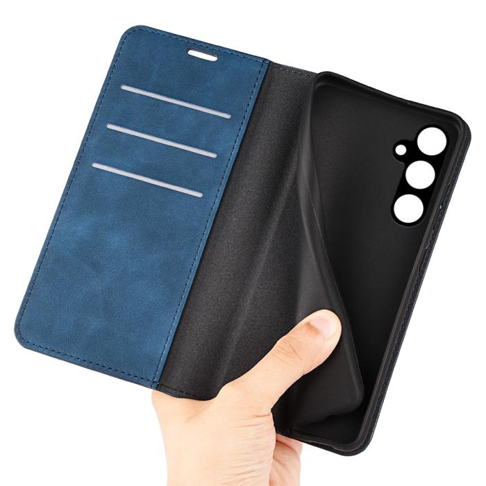 Bild 4,  Samsung Galaxy A15 5G Fodral Flip Skin Touch Blå - Teknikhallen.se