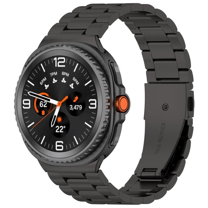Bild 2,  Galaxy Watch 8 46/44/40 mm Armband Rostfritt Stål Svart - Teknikhallen.se