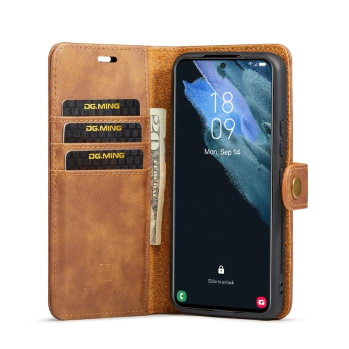 Bild 4, DG.MING DG.MING Samsung Galaxy S22 Fodral 2in1 Magnet Fodral / Skal Brun - Teknikhallen.se