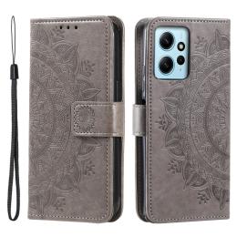  Xiaomi Redmi Note 12 4G Fodral Mandala Läder Grå - Teknikhallen.se