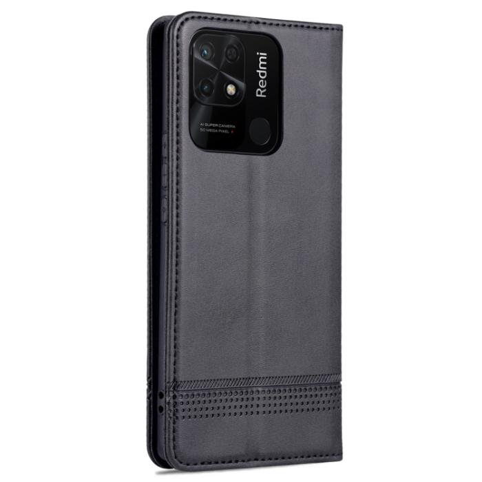 Bild 3, AZNS AZNS Xiaomi Redmi 10C Fodral Flip Läder Svart - Teknikhallen.se