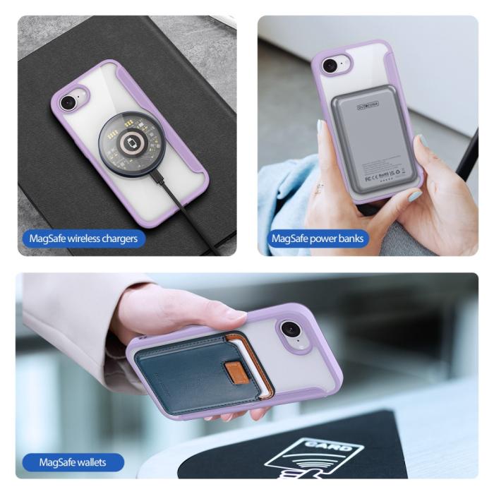 Bild 5, DUX DUCIS DUX DUCIS iPhone 17e/16e Fodral MagSafe Skin X Pro Lila/Rosa - Teknikhallen.se