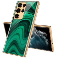 GKK GKK Galaxy S24 Ultra Skal H&auml;rdat Glas Electroplate Peacock Green - Teknikhallen.se