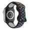 ColorPop Sportarmband Dual-Color Apple Watch 41/40/38 mm (S/M) Svart/Rainbow - Teknikhallen.se