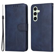  Samsung Galaxy S24 FE Pl&aring;nboksfodral L&auml;der M&ouml;rk Bl&aring; - Teknikhallen.se