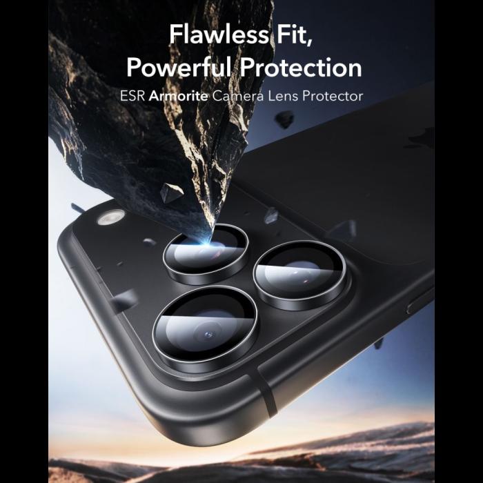 Bild 2, ESR ESR iPhone 18 Pro / 18 Pro Max 2-PACK Linsskydd Svart - Teknikhallen.se