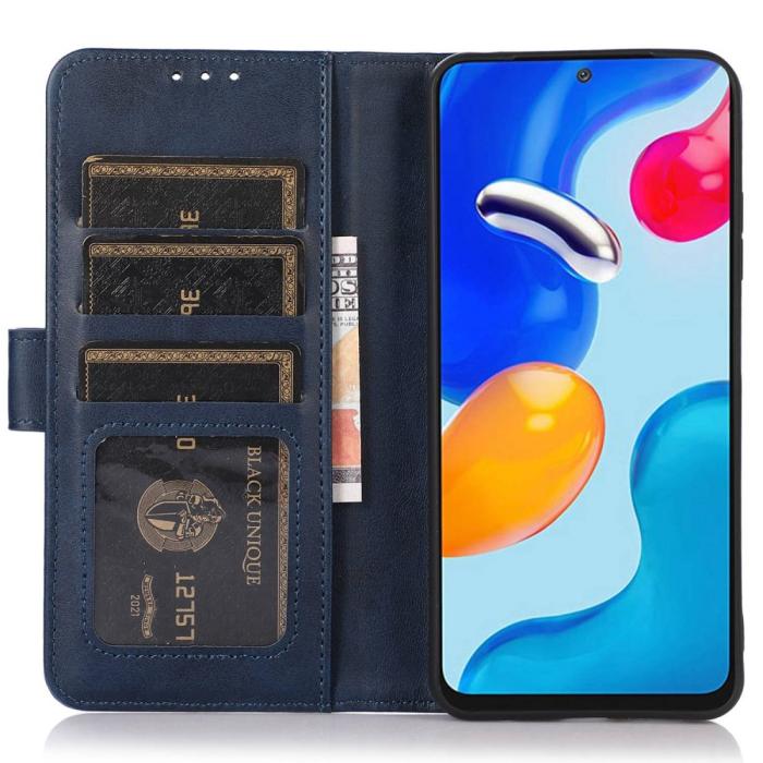 Bild 2,  Samsung Galaxy A05s 4G Fodral Läder Blå - Teknikhallen.se