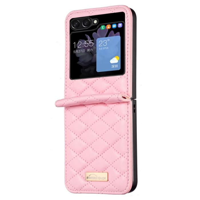 Bild 2, BINFEN BINFEN Galaxy Z Flip 5 Skal Diamond Textur Rosa - Teknikhallen.se