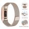  Milanese Loop Metall Armband Fitbit Charge 4/3 Champagne Guld - Teknikhallen.se