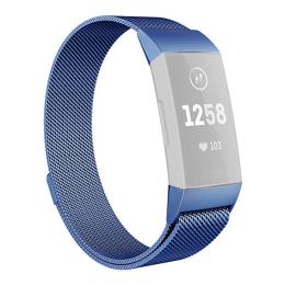  Milanese Loop Metall Armband Fitbit Charge 4/3 Blå - Teknikhallen.se