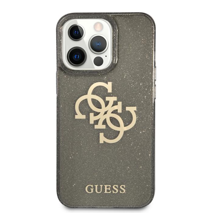 Bild 2, Guess Guess iPhone 13 Pro Skal TPU 4G Glitter Svart - Teknikhallen.se