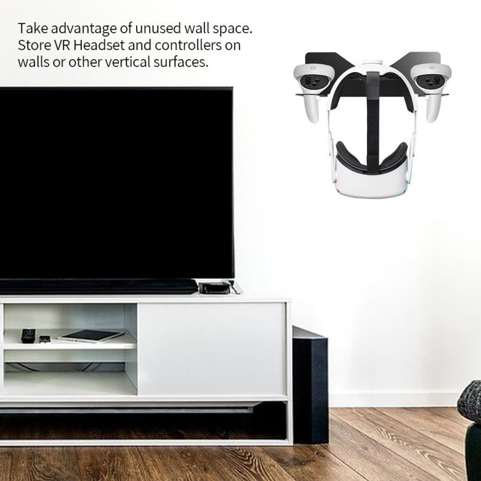 Bild 5, JYS JYS Meta Quest 2 / PS VR2 Väggfäst För Headset & Kontroll Svart - Teknikhallen.se