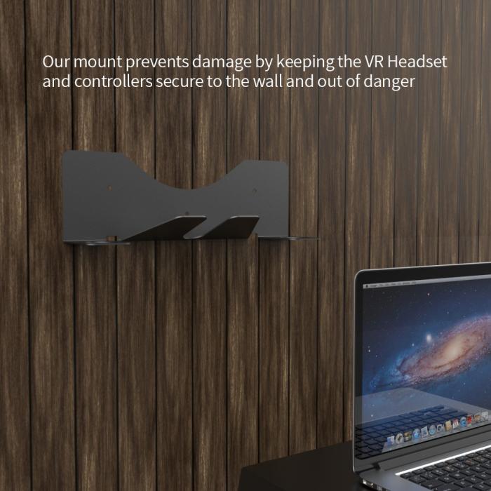 Bild 6, JYS JYS Meta Quest 2 / PS VR2 Väggfäst För Headset & Kontroll Svart - Teknikhallen.se