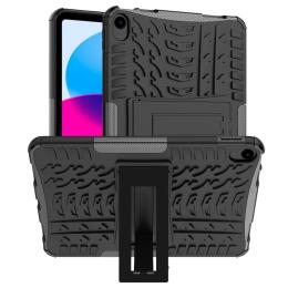  iPad 10.9 2022 Skal Rugged Kickstand Armor Svart - Teknikhallen.se