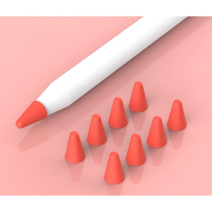 Bild 2,  8-PACK Apple Pencil 1/2/Pro Spetsskydd / Tip Cover Röd - Teknikhallen.se